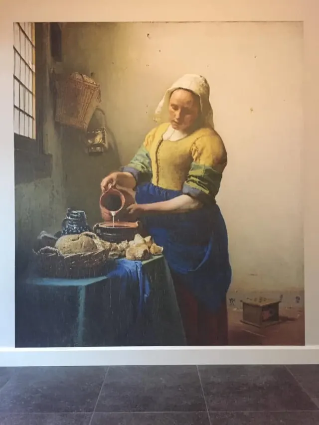 Behangwand met De Melkmeid van Johannes Vermeer